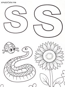Letter s coloring sheet for preschool Letter s coloring sheet for preschool