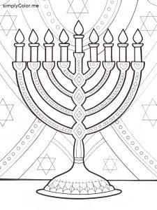 Menorah color sheet