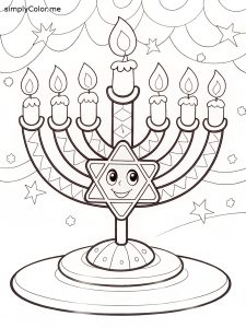 Menorah coloring sheet