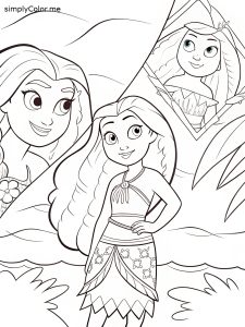 Moana coloring page printable Moana color sheet