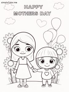 Mother’s day coloring sheet printable