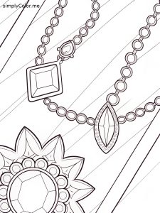 Necklace coloring page