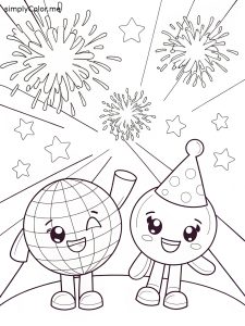 New years coloring sheet