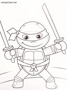 Ninja turtle color page