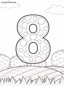 Number 8 color sheet