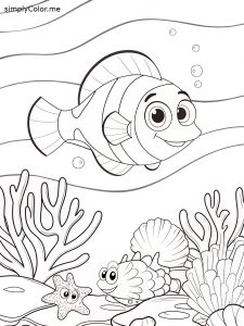 Ocean themed coloring sheet Ocean themed coloring sheet