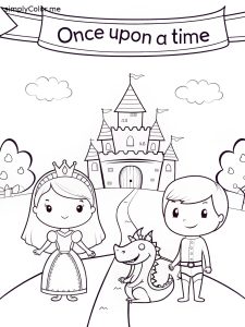 Once upon a time coloring sheet