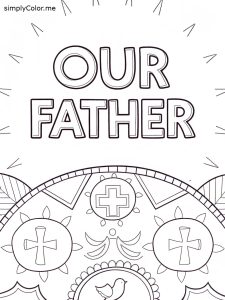 Our father coloring page Our father coloring page