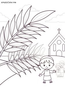 Palm sunday coloring page free