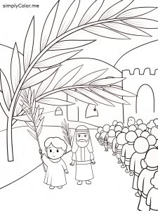Palm sunday coloring sheet