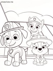 Paw patrol characters coloring sheet Paw patrol characters coloring sheet