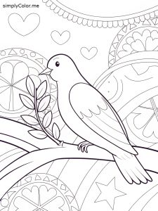 Peace coloring sheet