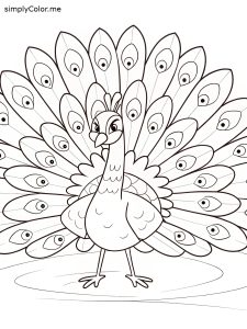 Peacock coloring sheet