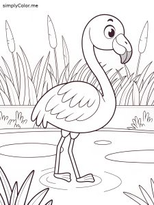 Pink flamingo coloring sheet Pink flamingo coloring sheet