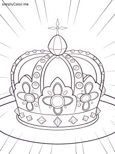 Princess crown coloring sheet Princess crown coloring sheet