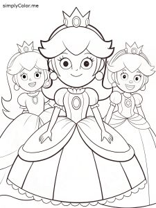 Princess peach color sheet Princess peach color sheet