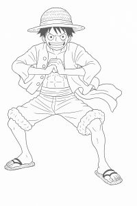 Printable Monkey D. Luffy coloring page Printable Monkey D. Luffy coloring page