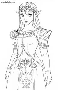Printable Zelda coloring sheet