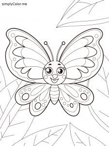 Printable butterfly coloring sheet
