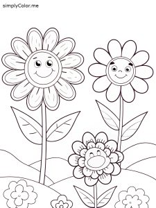 Printable colorful flowers