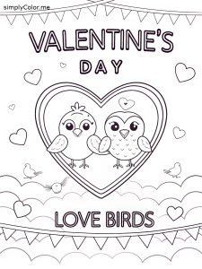 Printable coloring sheet valentines day Printable coloring sheet valentines day