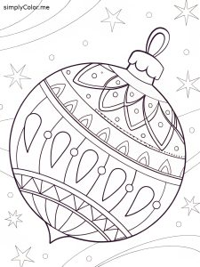 Printable ornament coloring sheet