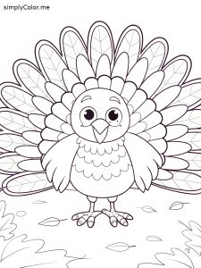 Printable turkey coloring page