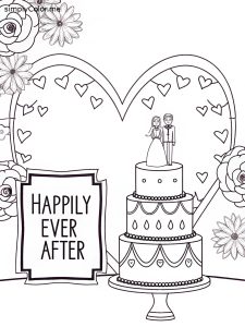 Printable wedding coloring book Printable wedding coloring book