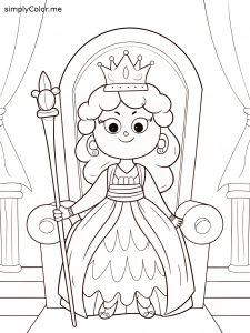 Queen athena coloring page