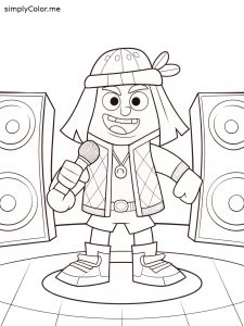 Rapper coloring sheet