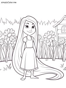 Rapunzel coloring sheet