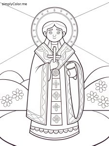 Saint coloring sheet