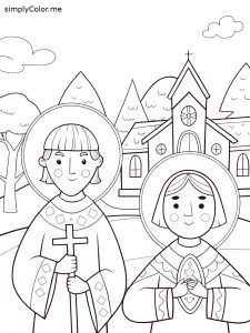 Saints day coloring page