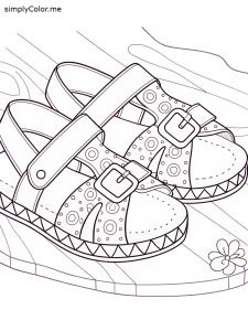 Sandals coloring page Sandals coloring page