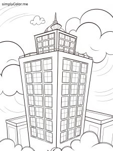Skyscraper coloring sheet