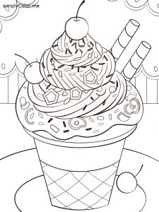 Snow cone coloring sheet