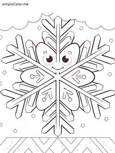 Snow flake coloring sheet Snow flake coloring sheet