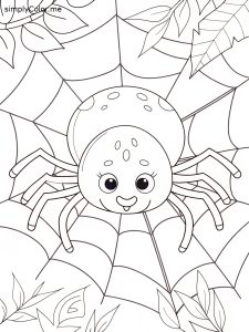 Spider coloring sheet printable