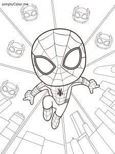 Spider man into the spider verse coloring sheet