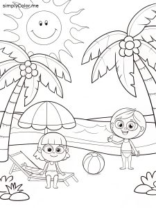 Spring break color sheet Spring break color sheet