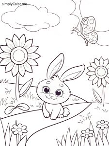 Spring coloring sheet for preschool Spring coloring sheet for preschool