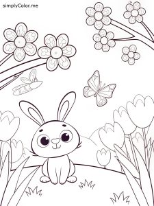 Spring coloring sheet printable free