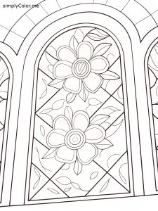 Stained glass coloring page Stained glass coloring page