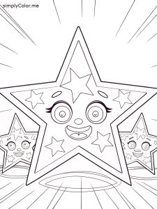 Star shape coloring sheet Star shape coloring sheet