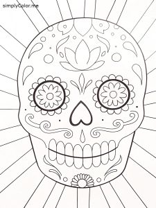 Sugar skull color sheet
