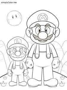 Super mario coloring sheet