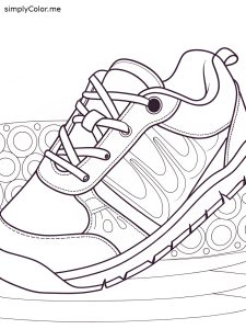 Tennis shoe coloring sheet