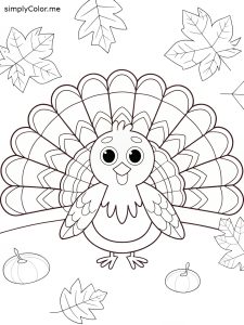 Thanksgiving turkey coloring sheet free