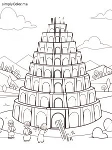 Tower of babel coloring sheet Tower of babel coloring sheet