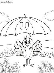 U is for umbrella bird coloring page U is for umbrella bird coloring page